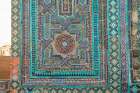 Samarkand, Uzbekistan, Central Asia. Decorative tile,Ustad Ali Nasafi Mausoleum at the Shah-i-Zinda Art Print